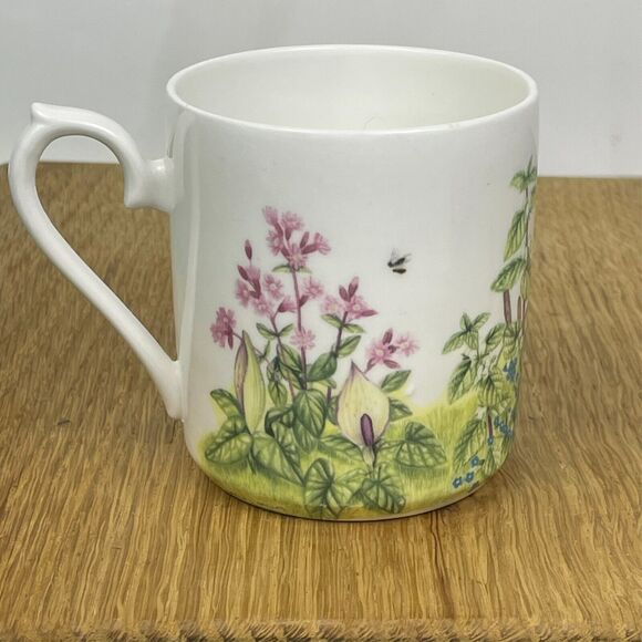 Springfield Poppy Field Meadow Butterfly Bone China Mug England Inside Design - Picture 7 of 15